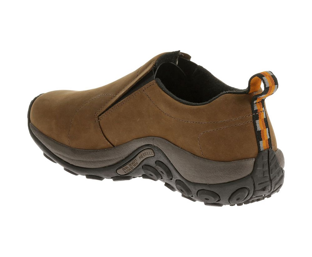 Merrell Slip Ons Brown - Jungle Moc Nubuck Waterproof Wide Width - Mens 17GDCSZKH